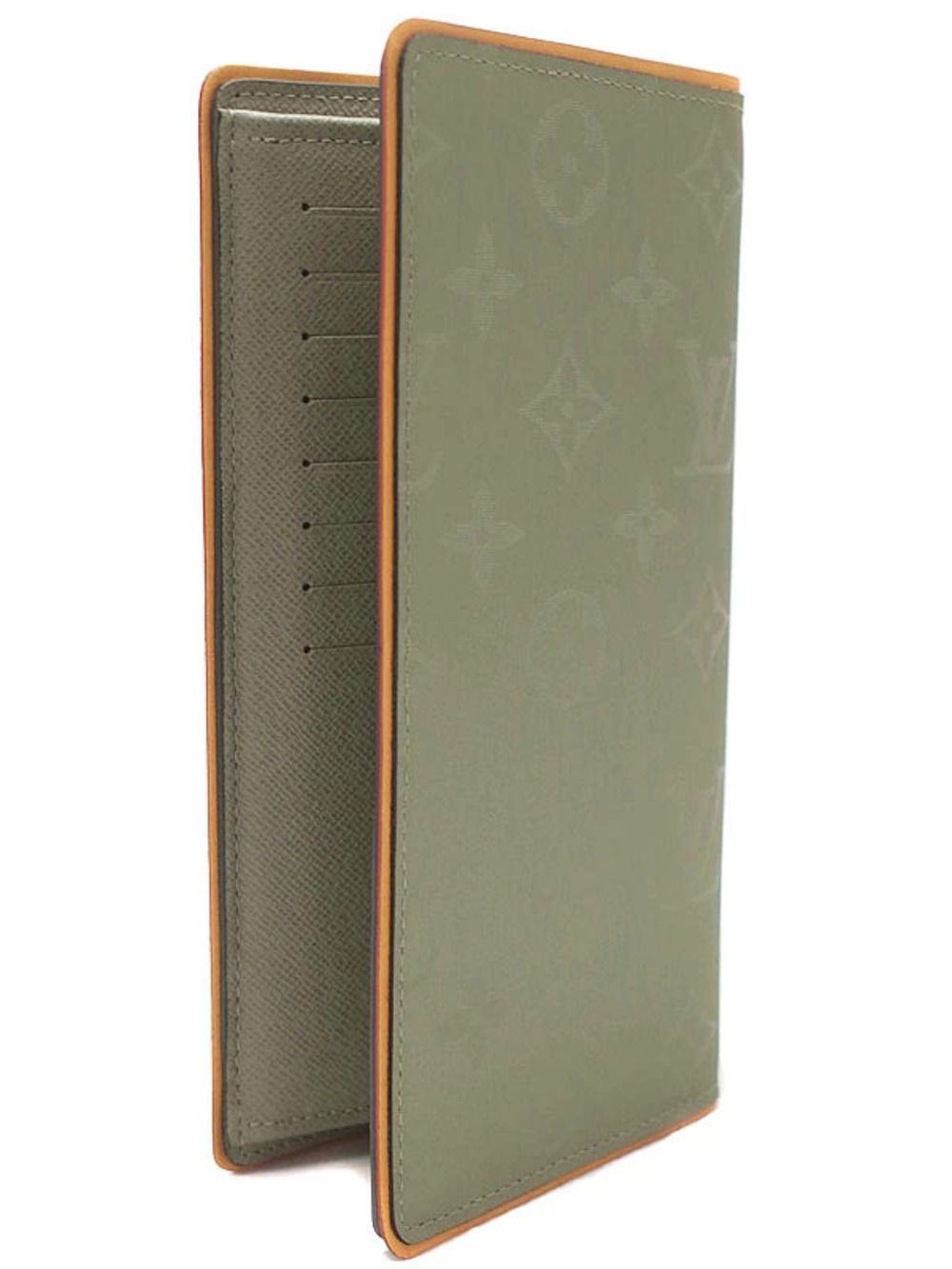 Louis Vuitton Titanium Monogram Portefeuille Bi Long fold Wallet Brazza Brown